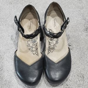 Aetrex Black Wedge Heel